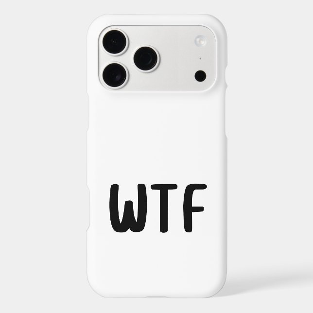 WTF Minimalist Funny Bold Quote (Back)