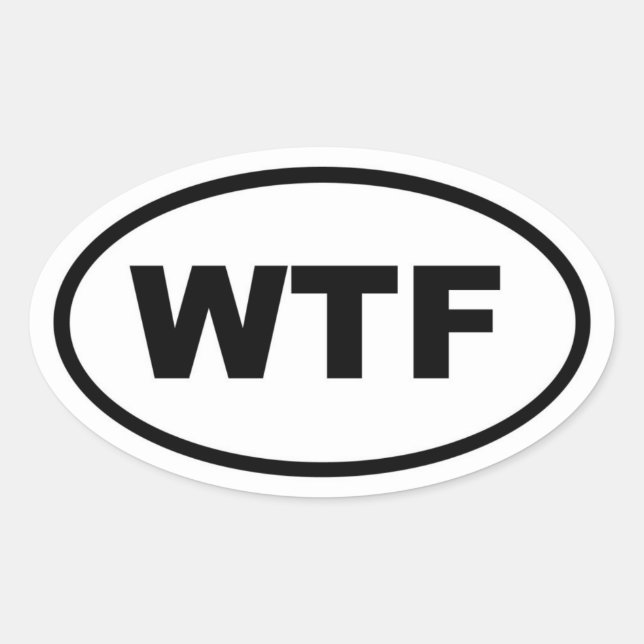 WTF OVAL STICKER (Front)