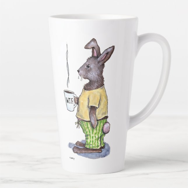WTF Rabbit latte mug (Right)