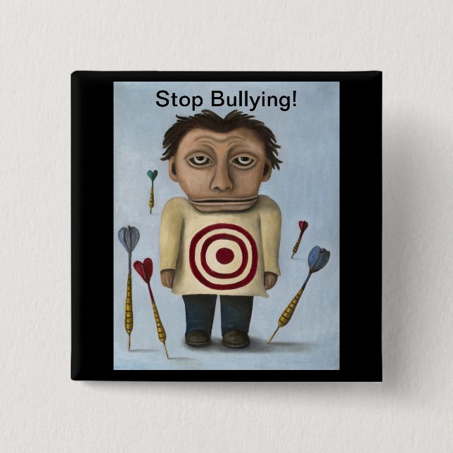 WTF?! Stop Bullying! 15 Cm Square Badge (Front)