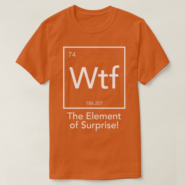 Wtf The Element of Surprise Baseball T-Shirt (Design Front)