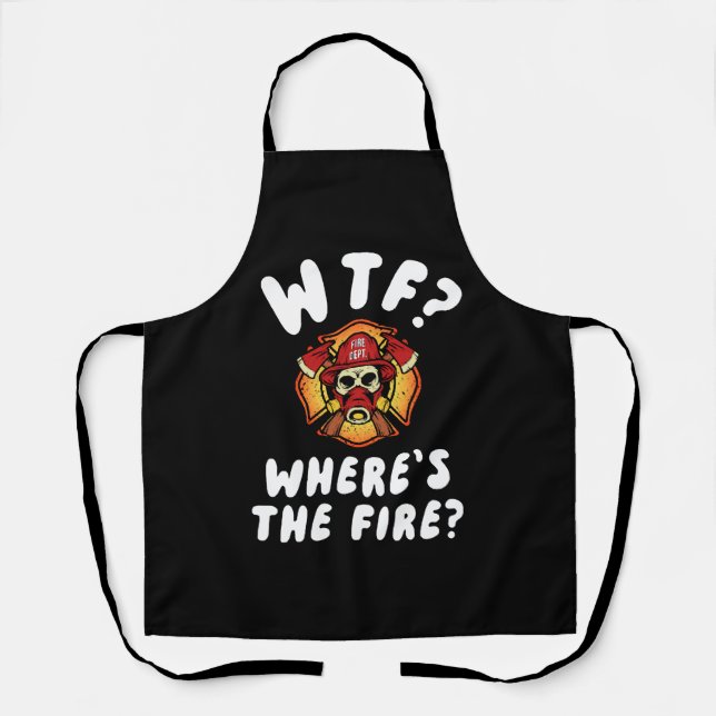 WTF Where's the Firefighter Apron (Front)