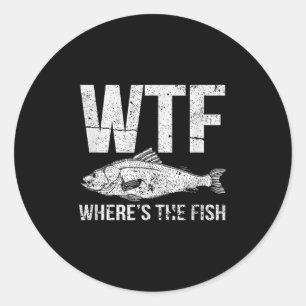 Wtf Wheres The Fish Classic Round Sticker
