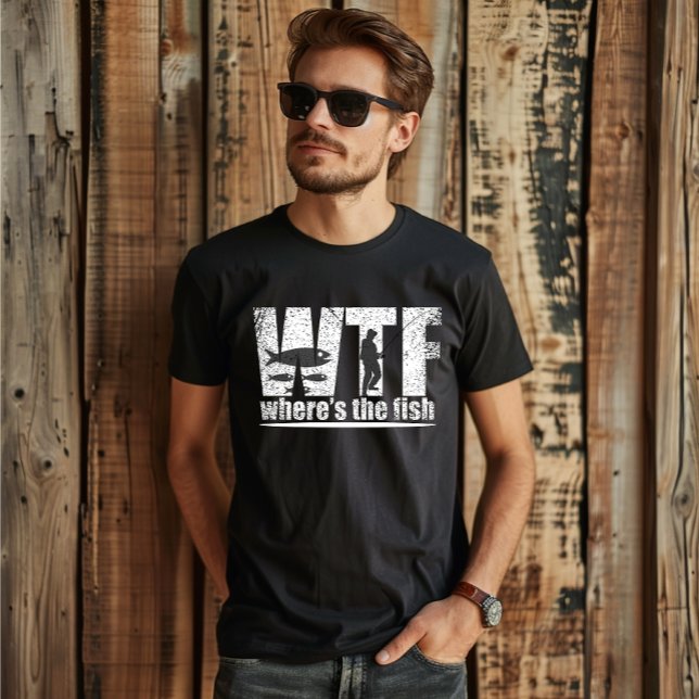 WTF where's the fish funny fishing T-Shirt (Creator Uploaded)