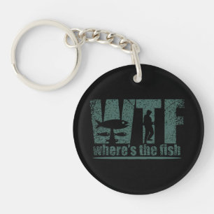 WTF Wheres The Fish Key Ring