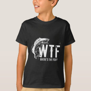 Wtf Where's The Fish Men's Funny Fishing T-Shirt