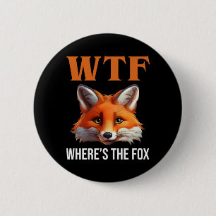 WTF - Where's The Fox 6 Cm Round Badge