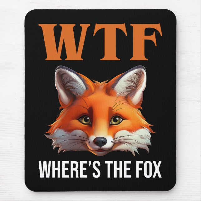 WTF - Where's The Fox Mouse Mat (Front)