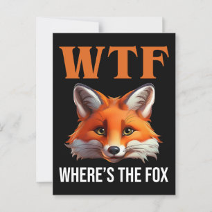 WTF - Where's The Fox Postcard
