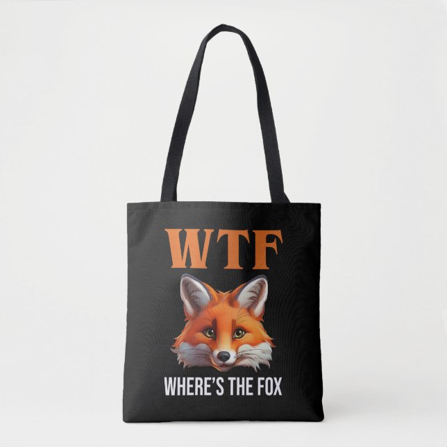 WTF - Where's The Fox Tote Bag (Front)