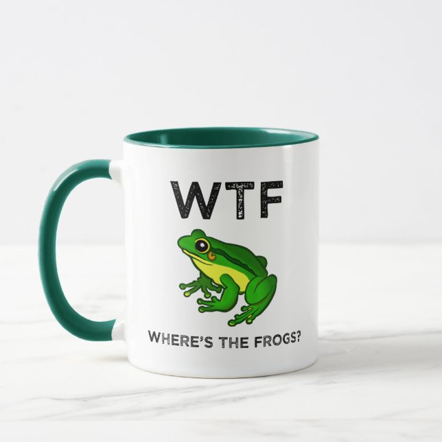 WTF - Where's The Frogs? Mug (Left)