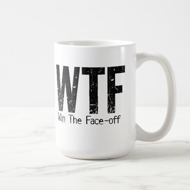 WTF: Win The Face-off (Hockey) Coffee Mug (Right)
