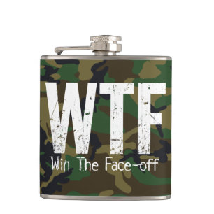 WTF: Win The Face-off (Hockey) Hip Flask