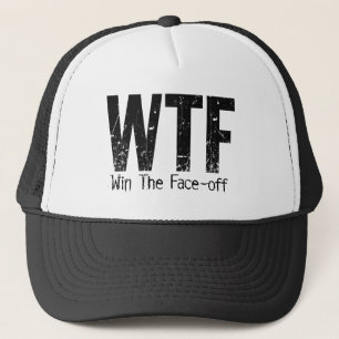 WTF: Win The Face-off (Hockey) Trucker Hat