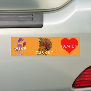 WTF Wine Turkey Family Thunder_Cove Bumper Sticker