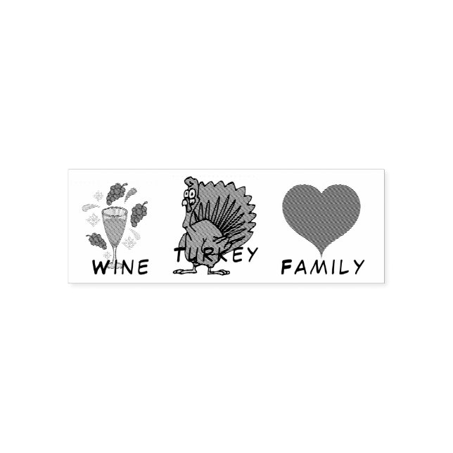 WTF Wine Turkey Family Thunder_Cove Self-inking Stamp (Design)