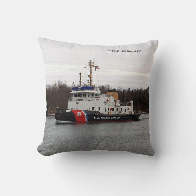 WTGB 102 Bristol Bay throw pillow (Front)