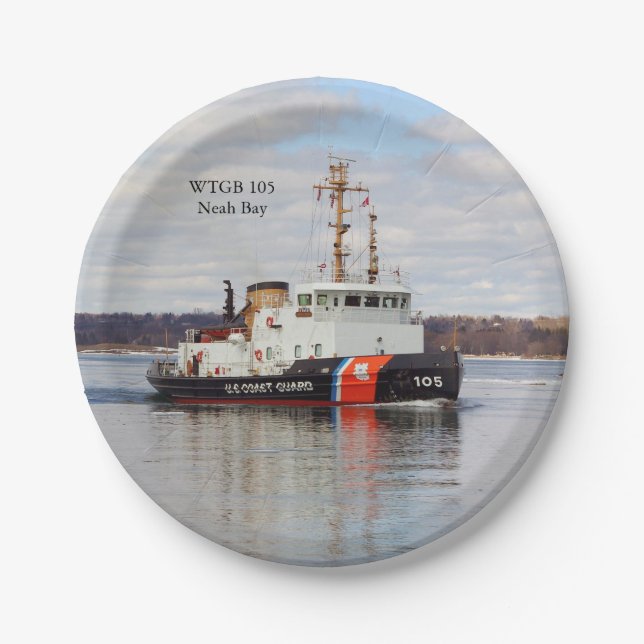 WTGB 105 Neah Bay paper plate (Front)