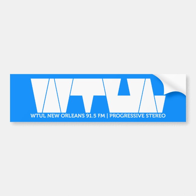 WTUL Radio Station Bumper Sticker (Front)