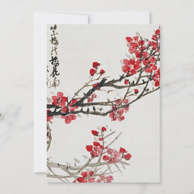 Wu Changshi - Plum Blossoms Holiday Card (Front)