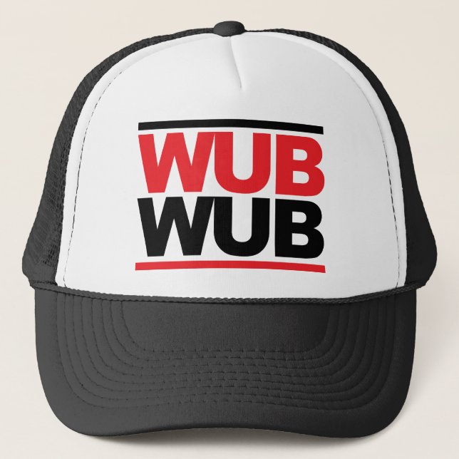 Wub Wub Dubstep Square Trucker Hat (Front)