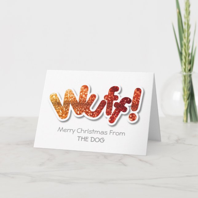Wuff - Merry Christmas Holiday Card (Front)