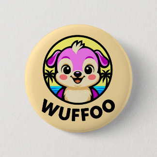 Wuffoo Adventures Cute Kawaii Puppy animation 6 Cm Round Badge