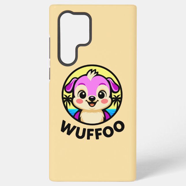 Wuffoo Adventures Cute Kawaii Puppy animation logo Samsung Galaxy S22 Ultra Case (Back)