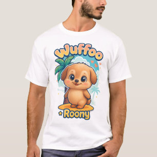 Wuffoo Roony Cute Kawaii Puppy Tropical Island tee