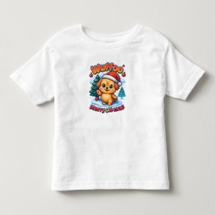 Wuffoo Roony Merry X-mas Kawaii 3D Holiday Toddler T-Shirt