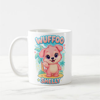 Wuffoo Shelly Kawaii Puppy Tropical Island Coffee Mug