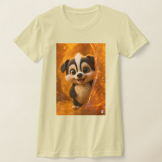 Wuffoo Surffie Cute Kawaii Puppy Amber tee