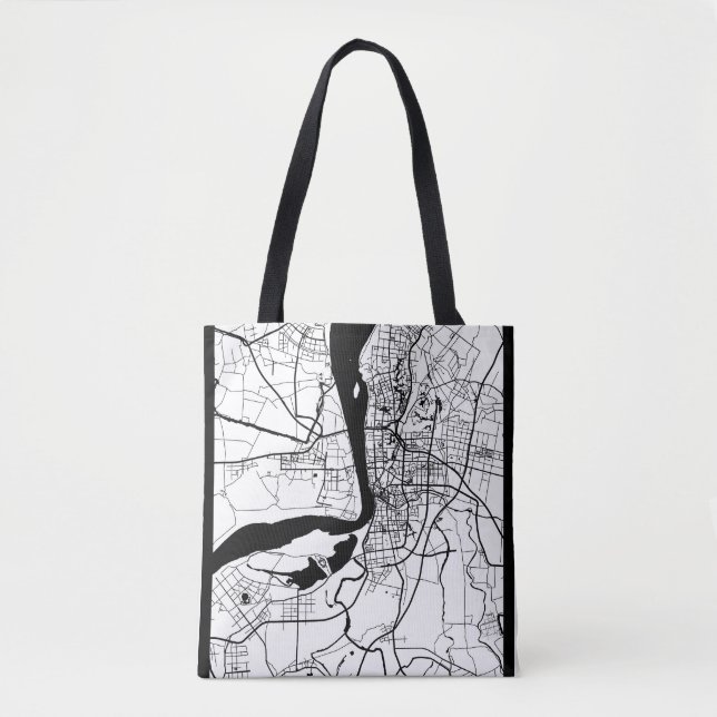 Wuhu China City Map Tote Bag (Front)