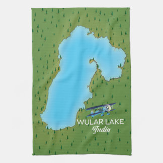 Wular Lake India map Tea Towel