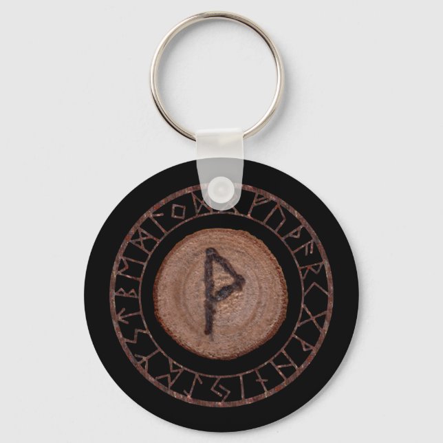 Wunjo - Elder Futhark rune Key Ring (Front)