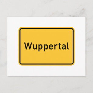 Wuppertal, Germany Road Sign Postcard