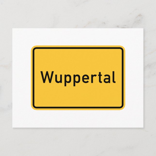 Wuppertal, Germany Road Sign Postcard (Front)
