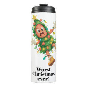 Wurst Christmas ever! Funny personalised Salami Thermal Tumbler