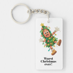 Wurst Christmas ever! Funny Salami Key Ring