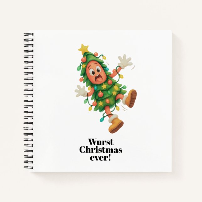 Wurst Christmas ever! Funny  Salami  Notebook (Front)