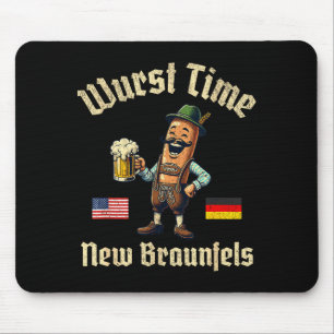 Wurst Time Wurst Fest German Beer Festival New Bra Mouse Mat