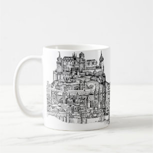 Würzburg Bavaria Cityscape Minimalist Line Art Coffee Mug