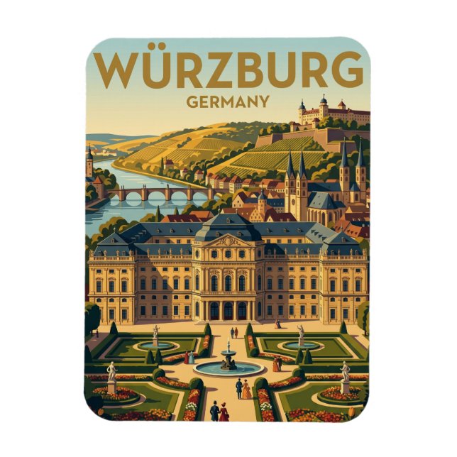 Würzburg Residence Germany Magnet (Vertical)