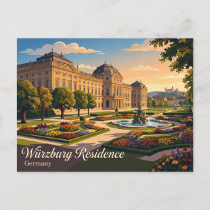 Würzburg Residence Germany Postcard