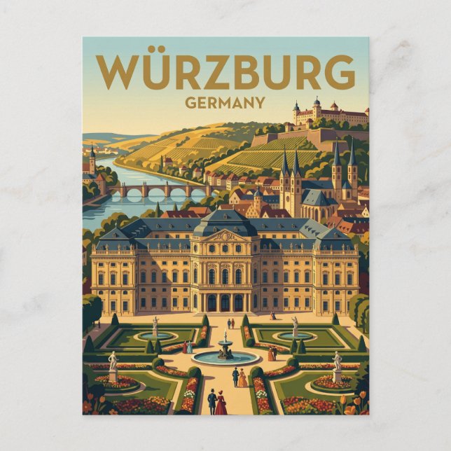 Würzburg Residence Germany Postcard (Front)