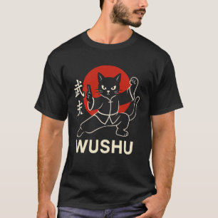 Wushu Cat Kung Fu Kitty Funny Martial Artist Cat L T-Shirt