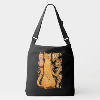 Wut? / An Orange Cat Illustration Crossbody Bag