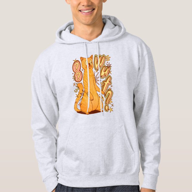 Wut? / An Orange Cat Illustration Hoodie (Front)