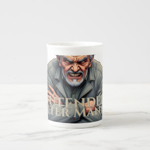 Wütender Alter Mann – Cartoon-Illustration Bone China Mug