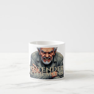 Wütender Alter Mann – Cartoon-Illustration Espresso Cup